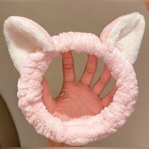 CAT Plush Spa Headbands Pink NEW